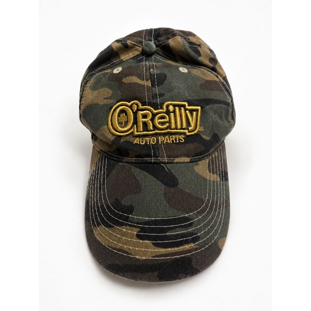O'Reilly Auto Parts Camouflage Hat Adjustable Strapback Camo Baseball VTG Style